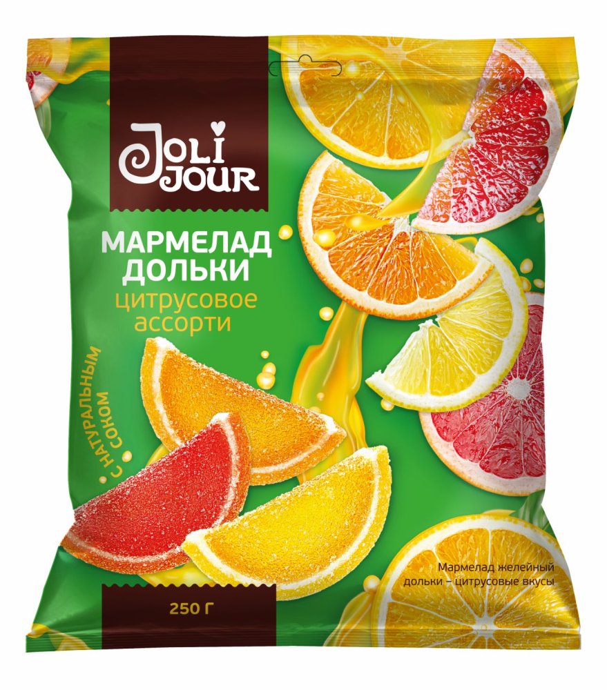 Мармеладные дольки цитрусовое ассорти 250г