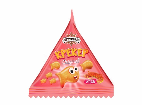 Крекер в форме рыбок со вкусом краба 22г Крекер в форме рыбок со вкусом краба 22г