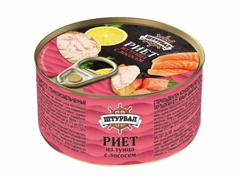Риет из тунца с лососем 115г Риет из тунца с лососем 115г