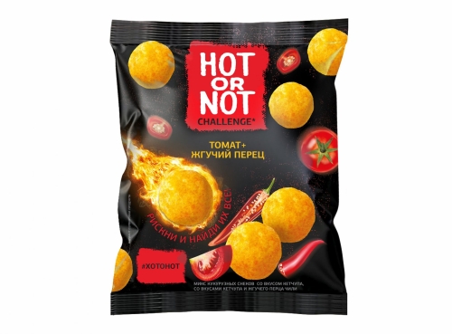 Микс кукурузных шариков со вкусом кетчупа и жгучего перца чили 100г Микс кукурузных шариков со вкусом кетчупа и жгучего перца чили 100г