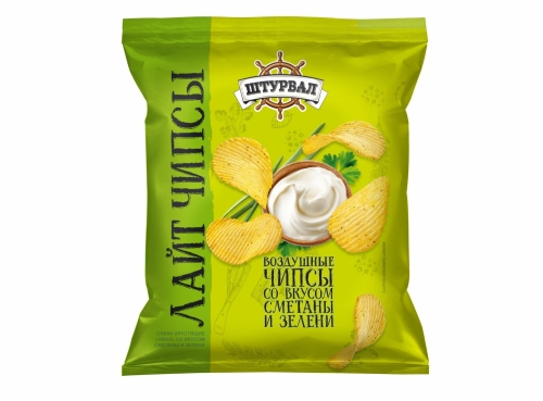 Чипсы Лайт со вкусом сметаны и зелени 65г